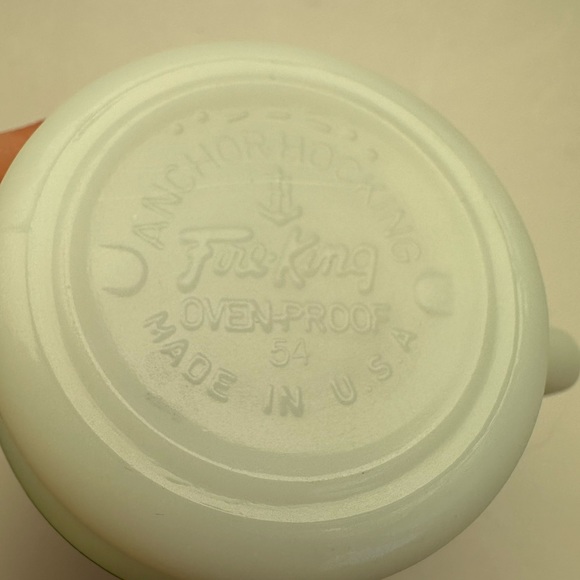 Vintage Fire King  milk glass D ring stackable mug
✨Lucky in Love💚💓 - Picture 8 of 10